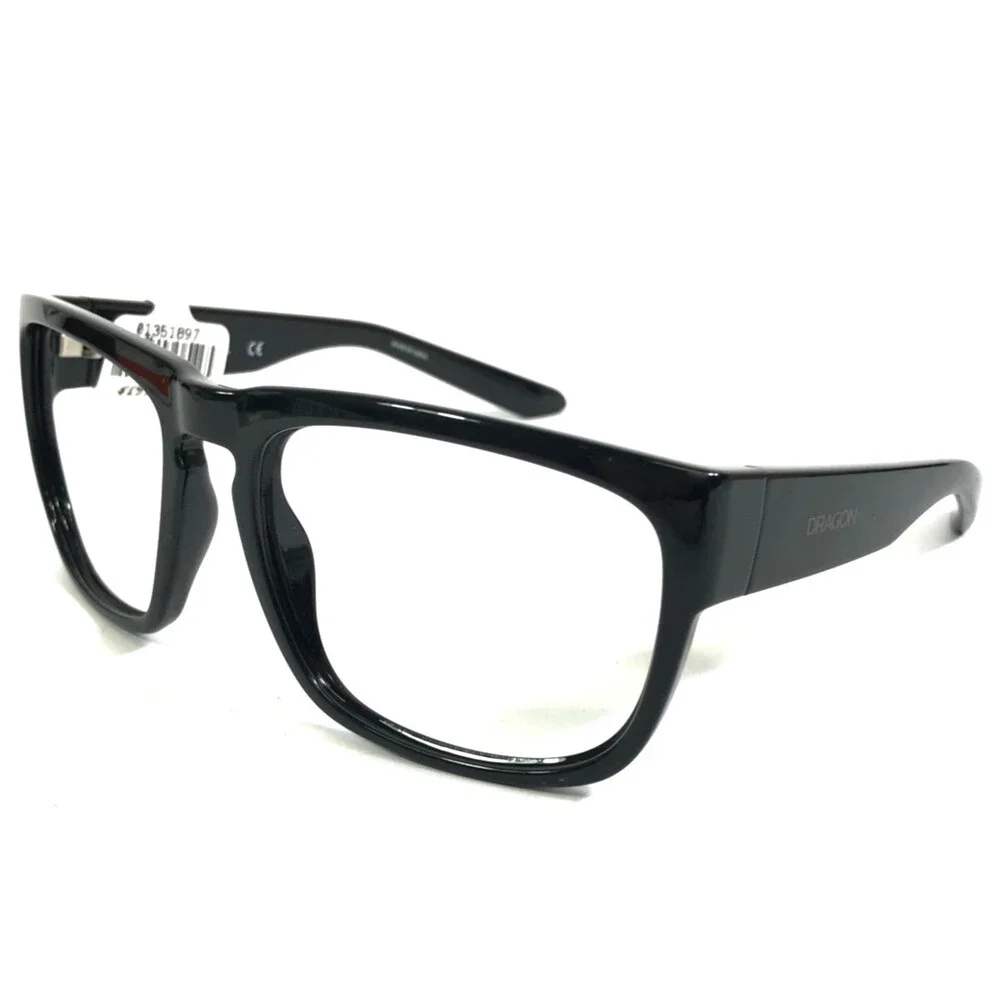 Dragon Eyeglasses Frame DR RUNE XL ION 011 Shiny Black Square Full Rim 60-18-135